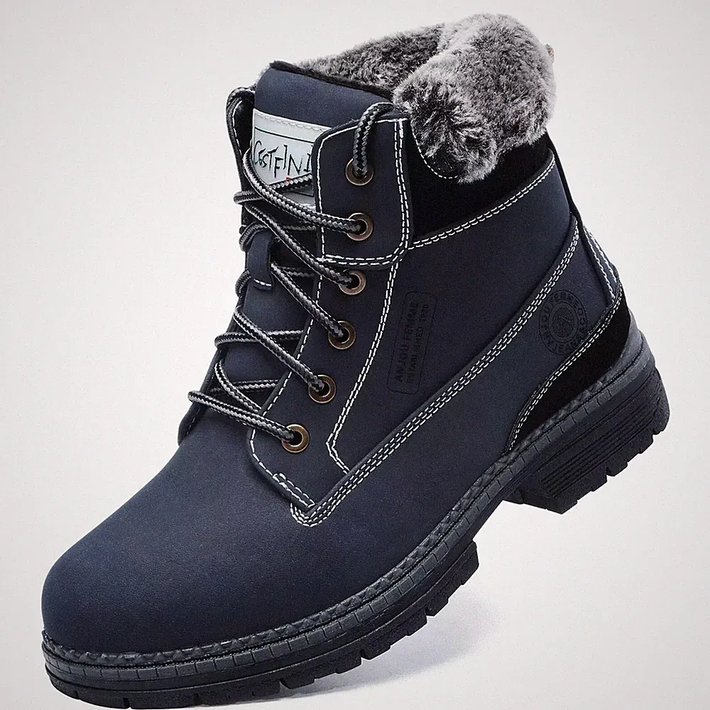 Cestfini Women's Ankle Hiking Winter Snow Boots Black/Blue sz 6