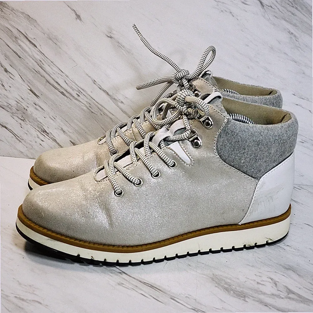 Cliffs By White Mountain Collins Women's Sz 9.5M SILVER/GRAY/WHITE Hiking Boots