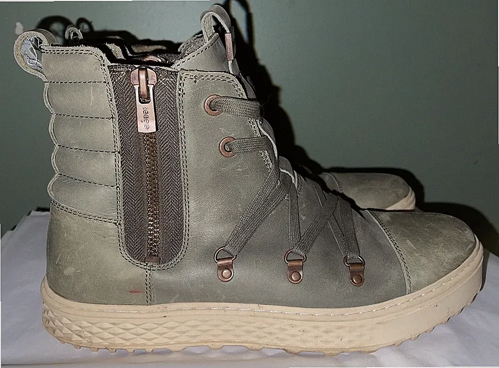 CODDI 2 Chukka Green Leather Hiking Boots U.S. Women's 12.5 Men's 11