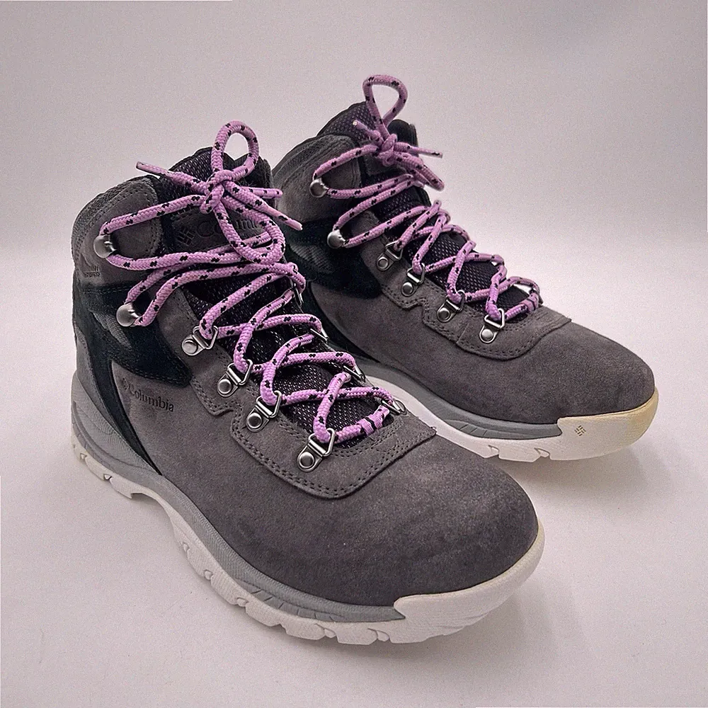 Columbia Shoes Women’s 12 Newton Ridge Plus Waterproof Hiking Boots Gray Purple