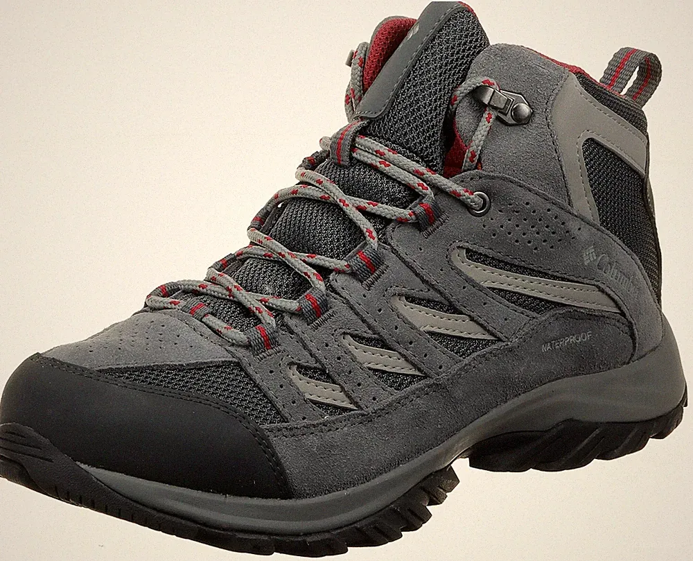 Columbia Womens Crestwood Mid WP Boot Hiking Graphite/Daredevil BK5371-056