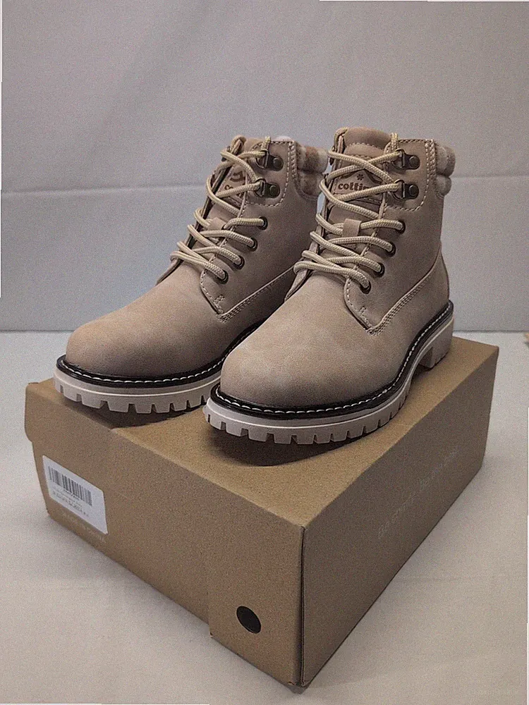 Cottimo Women's Boots Sz 6 Work Hiking Snow Gray/Beige Color NIB