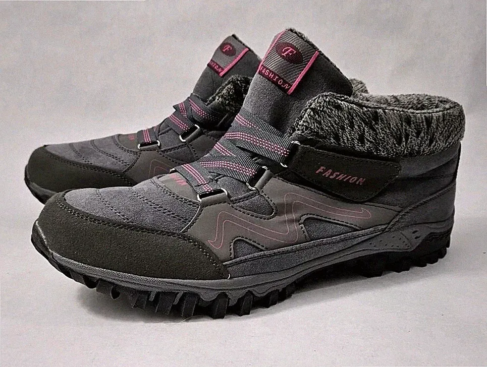 Fashion Snow Sneakers Womens US 12.5/47 Warm Boots Sports Non slip Hiking Shoes