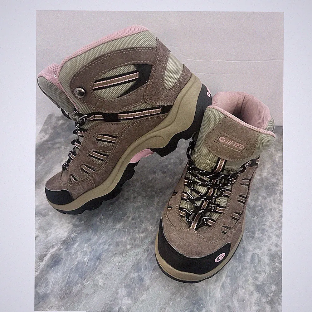 Hi-Tec Bandera Mid WP WO Women's Hiking Boots Brown Pink Size 6 Medium