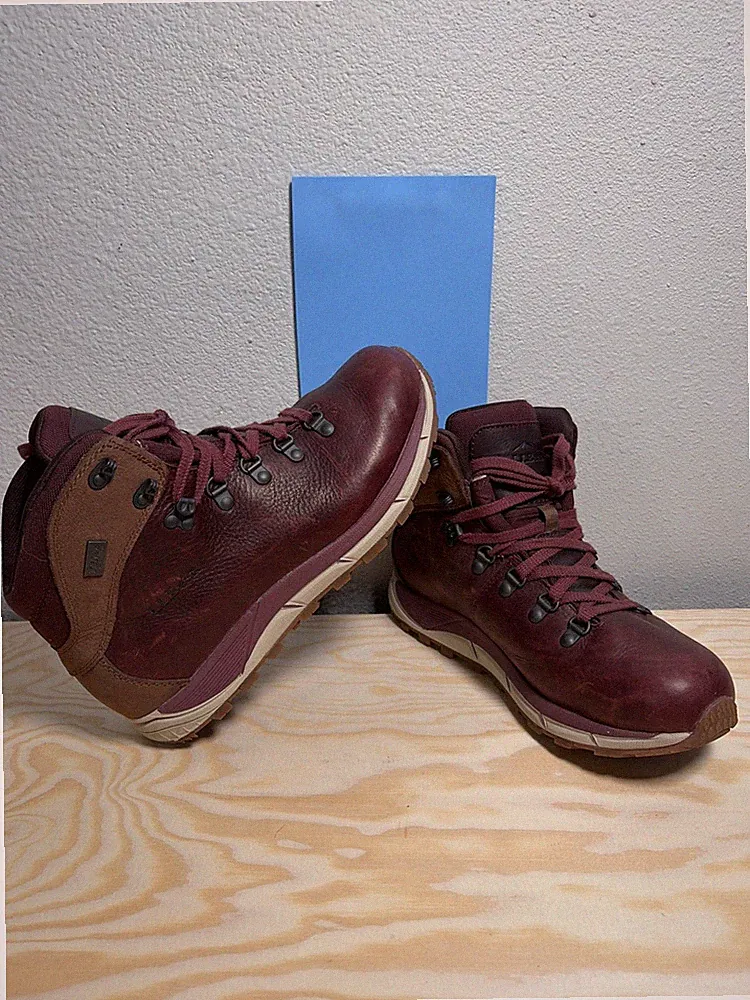 L.L. Bean Women's Alpine Hiking Boots, Leather 508504 Size 10 Red Maroon