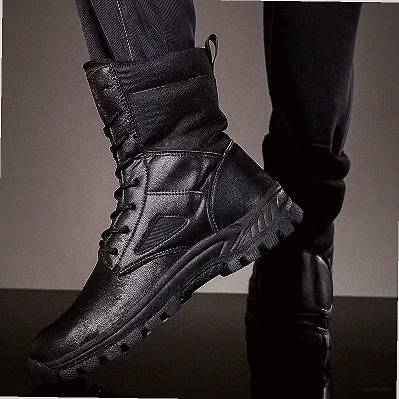 LEIJOP Men's & Women's High-Top Hiking Boots - Heavy-Tactical Duty Boots Army
