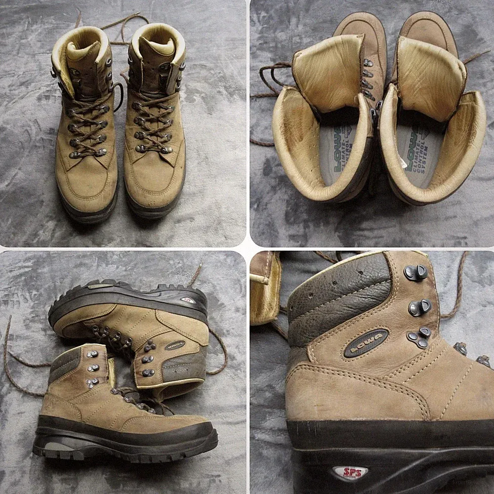 LOWA Lady Sport S Hiking Boots Womens 9.5 Brown Leather Steel Toe Germany Made