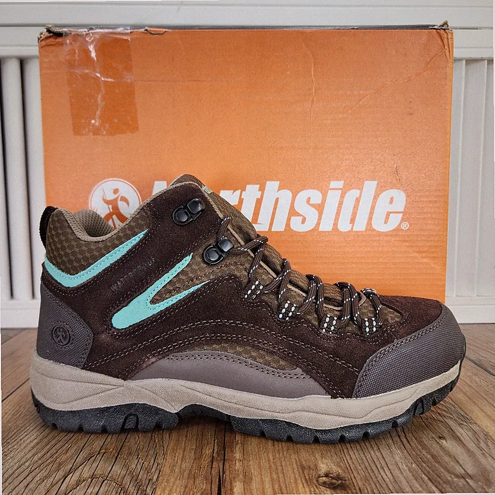 Northside Pioneer WP Trail Boots Womens Sz 8.5 Brown Suede Waterproof Hiking Mid