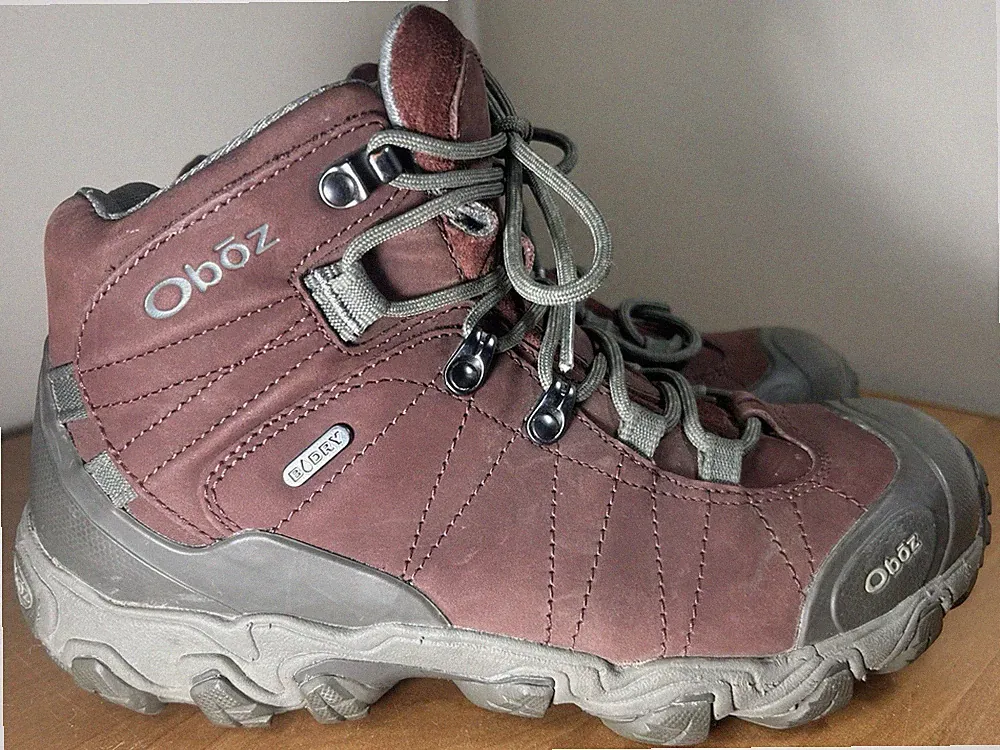 Oboz Bridger Women's Size 9 Mid B-Dry Hiking Boots Red - EXCELLENT - Fast Ship