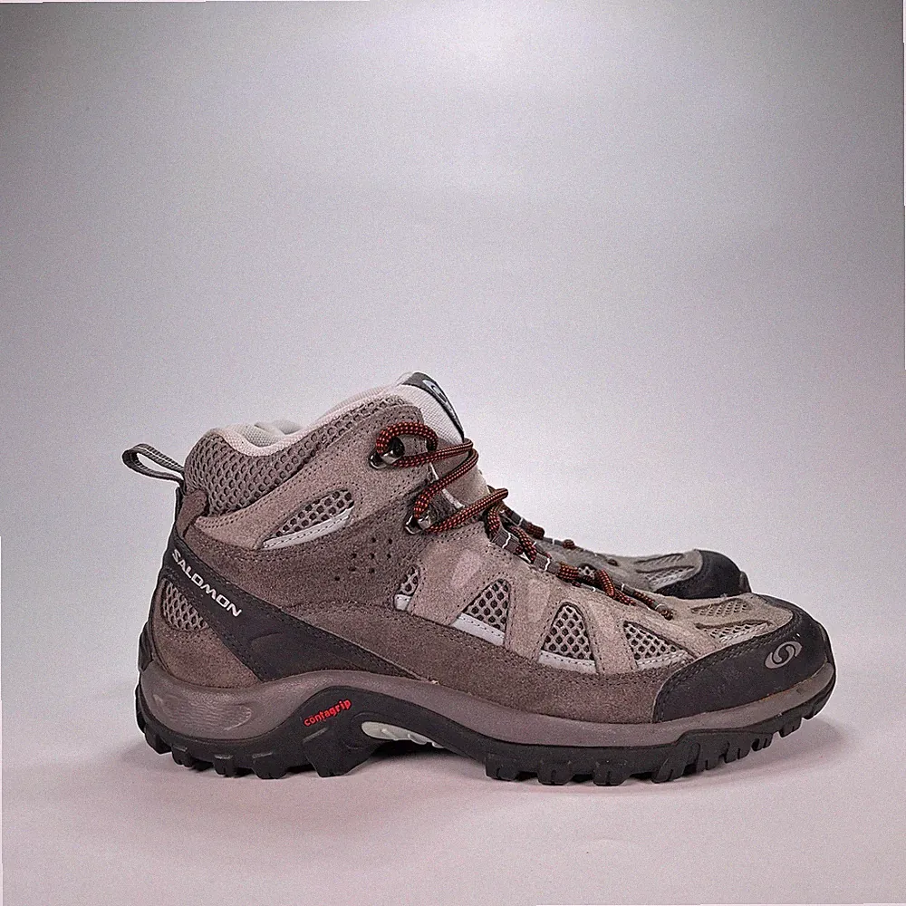 Salomon Authentic LTR GTX Gray Brown Outdoor Hiking Boots 106574 Womens Size 8.5