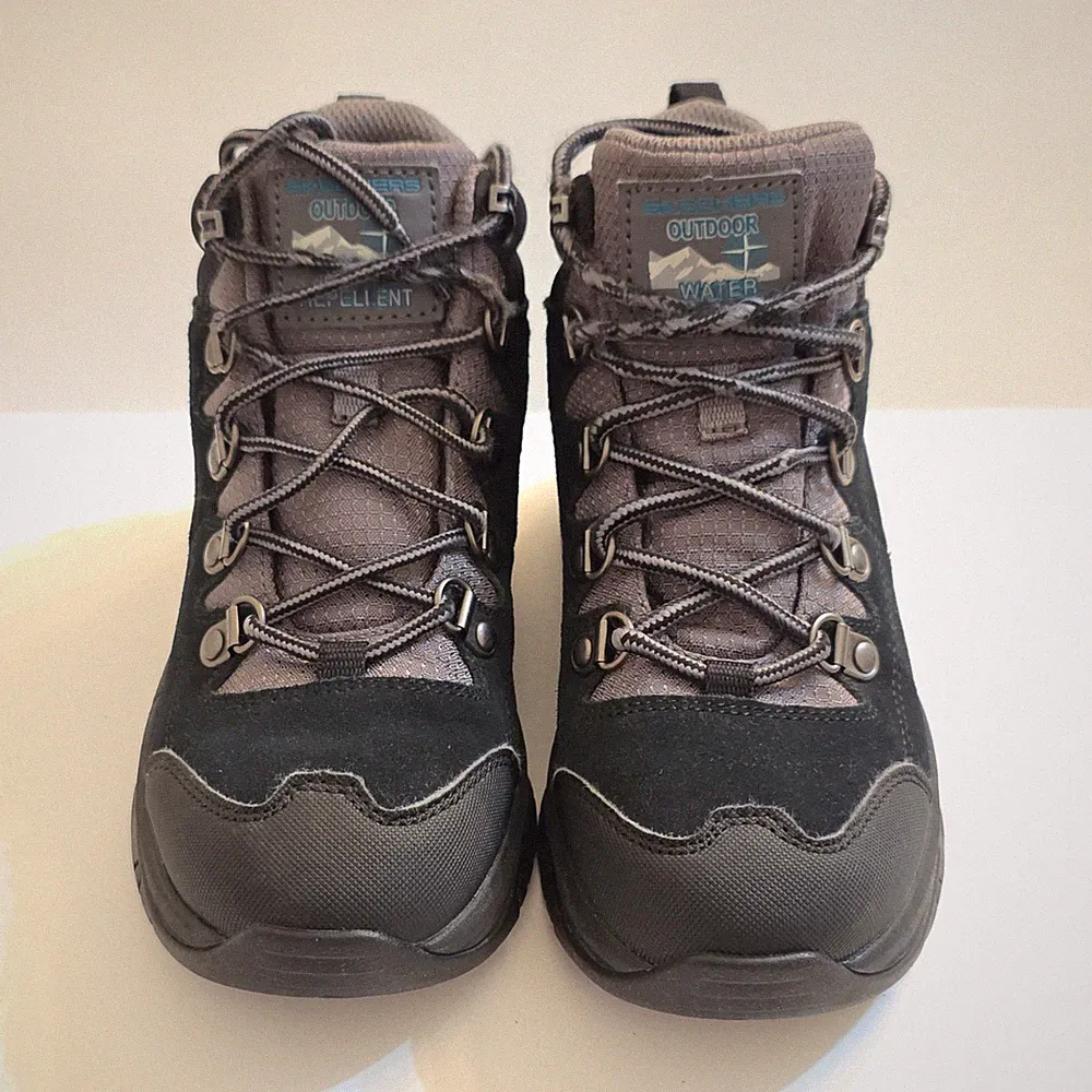 Skechers Outdoor Water Repellent Women's Hiking Boots Black Gray US 5 158254
