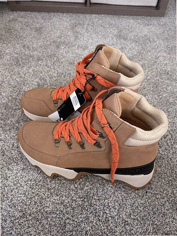 Sorel Women’s Insulated Hiking/Snow Boots Brown Beige Orange US Size 10.5, NWT!