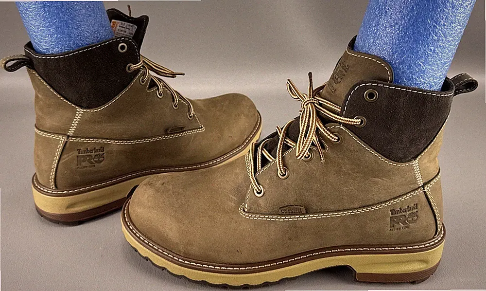 Timberland Pro434 Hightower Boots Women 9.5 Leather Hiking Alloy Toe Work Casual