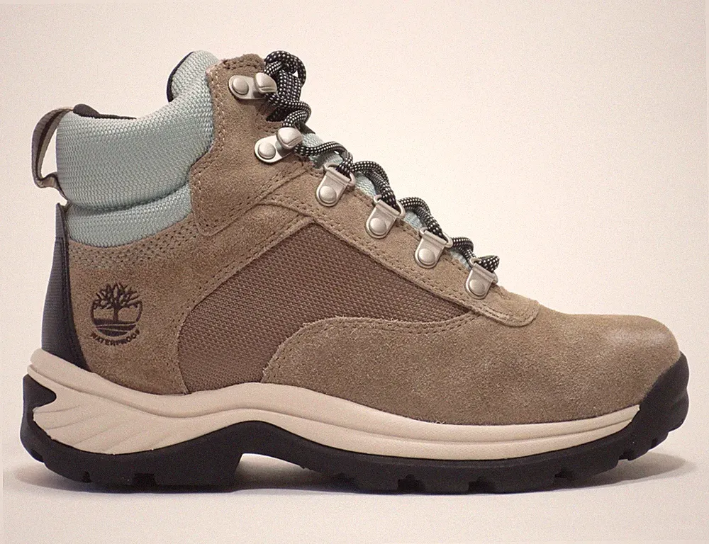 Timberland Women's White Ledge Taupe Gray Grey Hiking Hiker Boots Style A2KXV