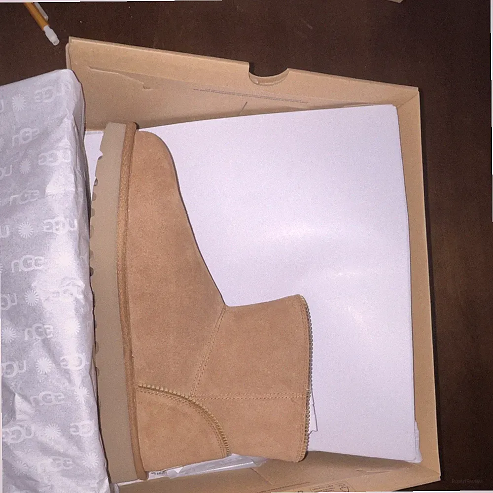 UGG Mini Florence Suede Ankle Boots Chestnut Zipper Women's Size 10