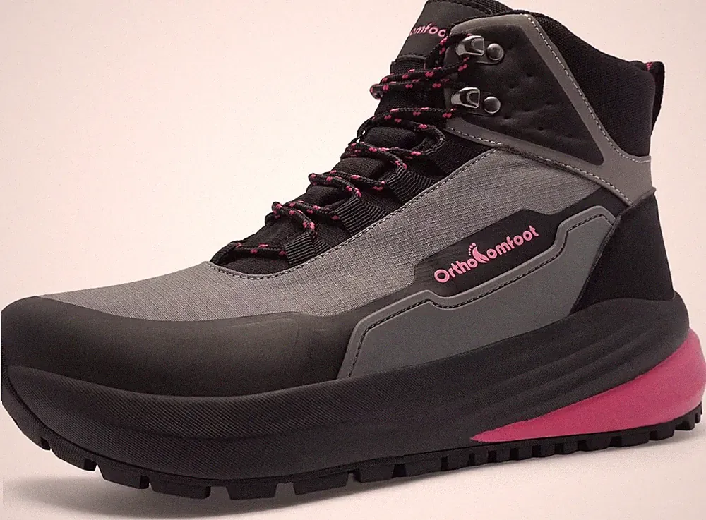 Women'S Orthopedic Wide Waterproof Hiking Boots: Comfortable Plantar Fasciitis D