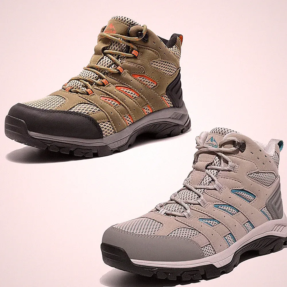 Women's Wide Size Hiking Boots Waterproof Outdoor Trekking Mid lightweight Boots