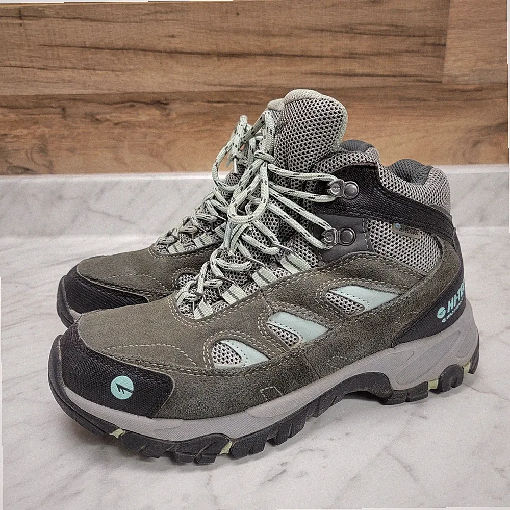 Womens Sz 6.5 M Hi-Tec Logan Mid Waterproof Women's Hiking Boots Charcoal Grey